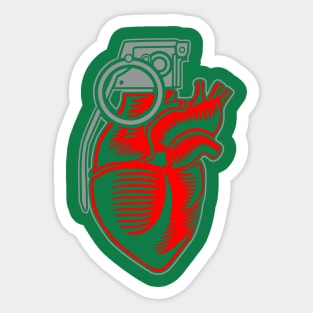 Grenade Heart Sticker